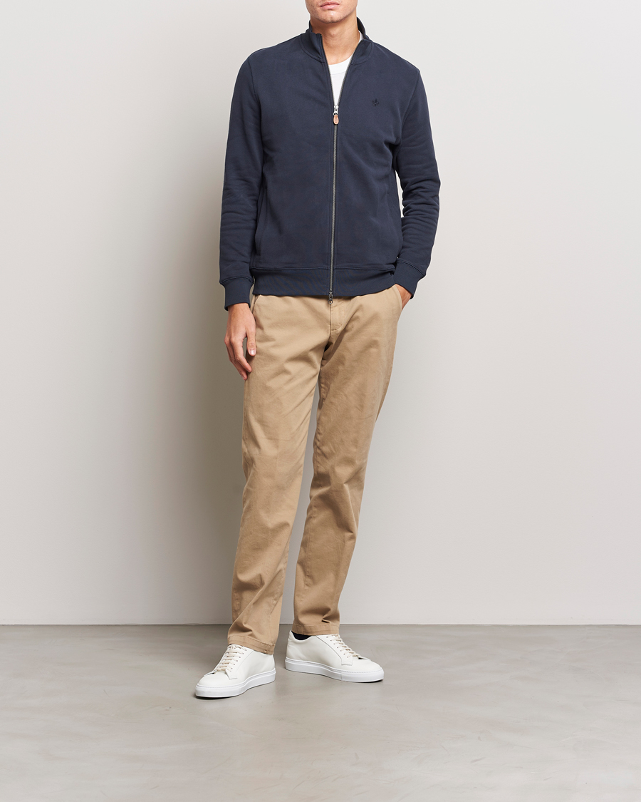 Mies | Puserot | Morris | Warren Sweat Zip Cardigan Old Blue