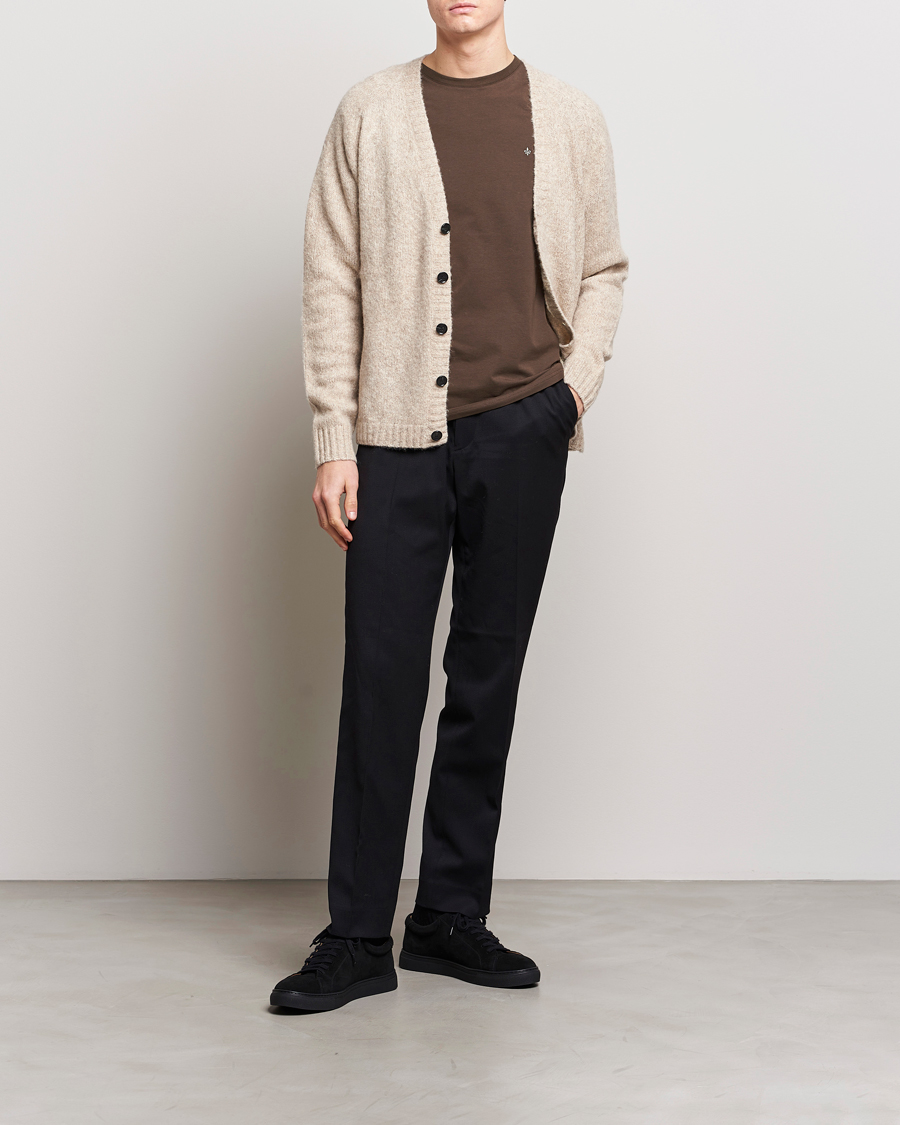 Mies | T-paidat | Morris | James Crew Neck T-shirt Brown