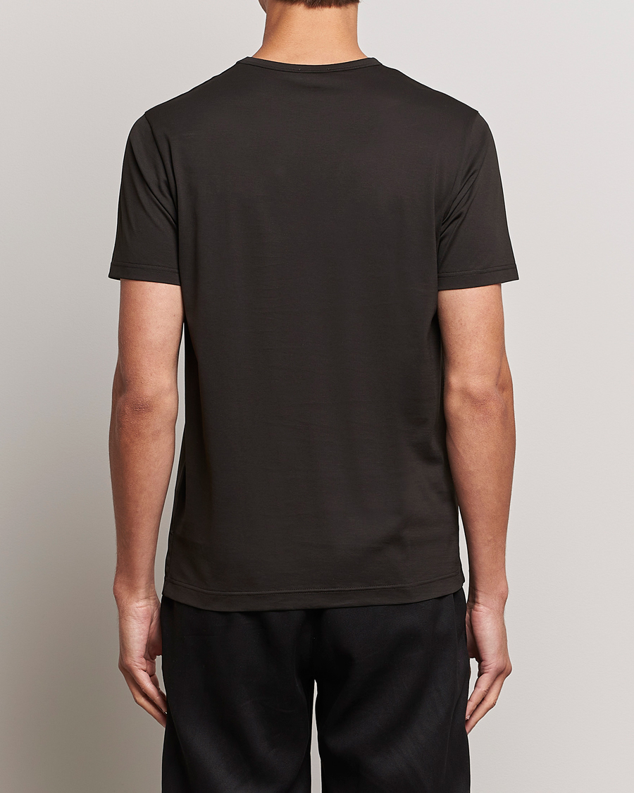 Mies | T-paidat | Sunspel | Crew Neck Cotton Tee Coffee