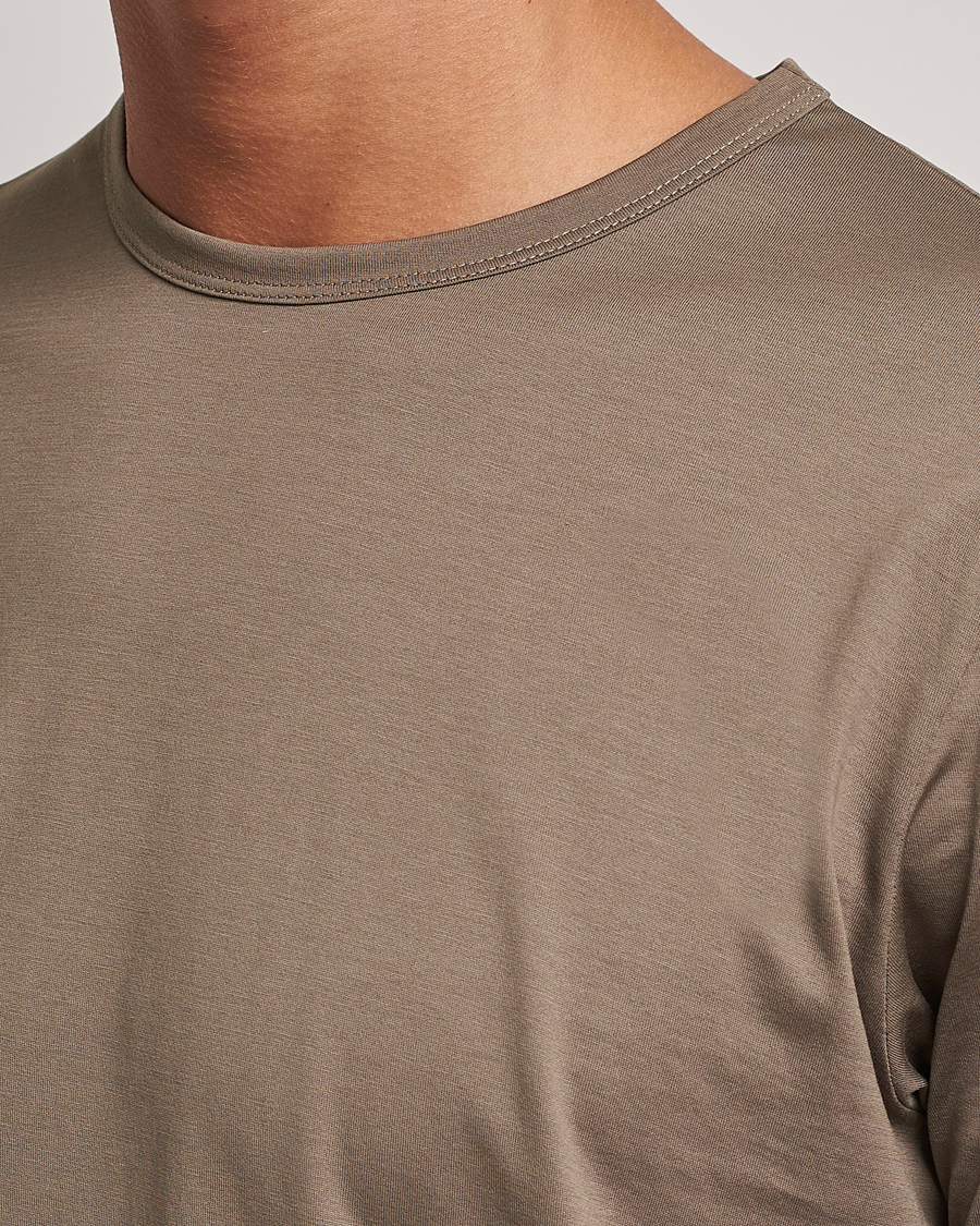 Mies | T-paidat | Sunspel | Crew Neck Q82 Cotton T-Shirt Cedar