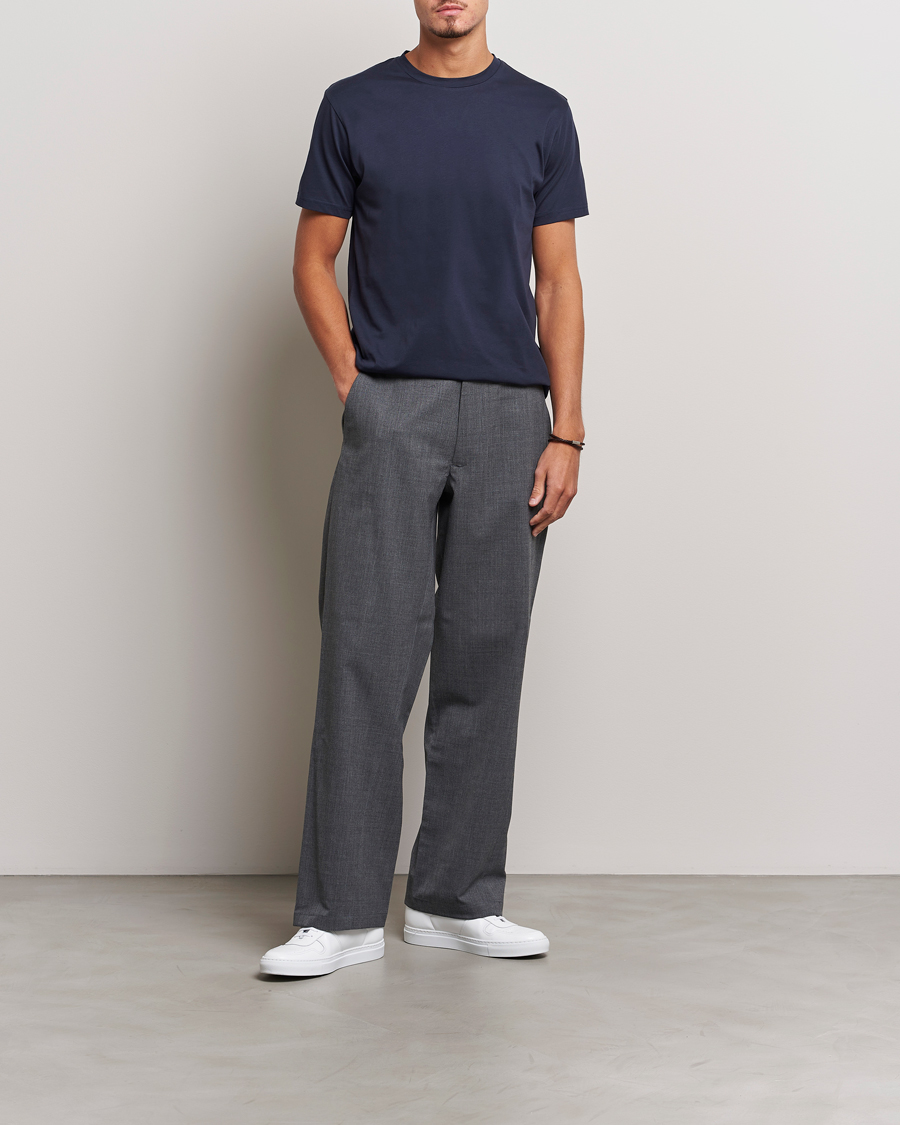 Mies | T-paidat | Sunspel | Riviera Midweight T-Shirt Navy
