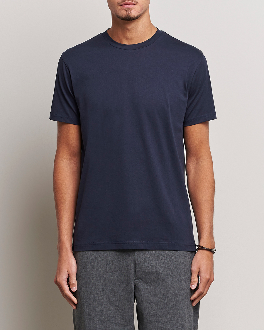 Mies | T-paidat | Sunspel | Riviera Midweight T-Shirt Navy