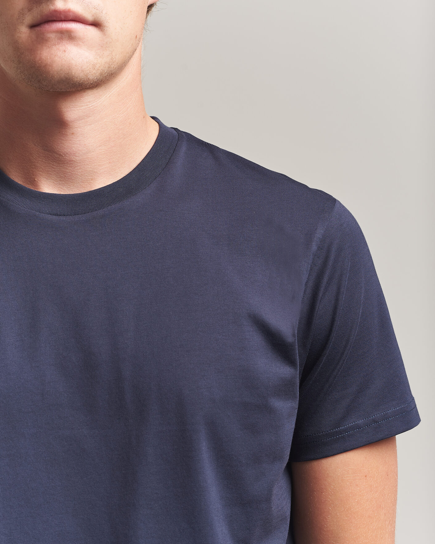Mies | T-paidat | Sunspel | Riviera Midweight T-Shirt Navy