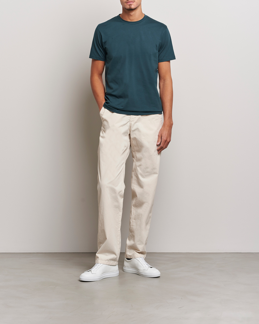 Mies | T-paidat | Sunspel | Riviera Midweight Tee Peacock