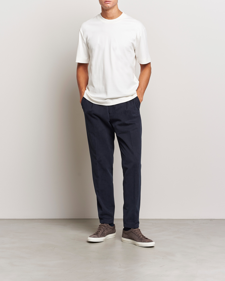 Mies | T-paidat | Sunspel | Heavyweight Mock Neck T-Shirt Ecru