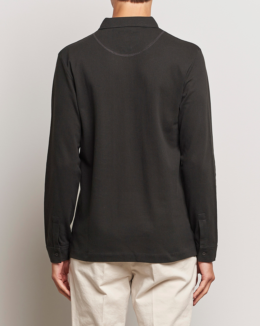Mies | Puserot | Sunspel | Long Sleeve Riviera Polo Shirt Coffee