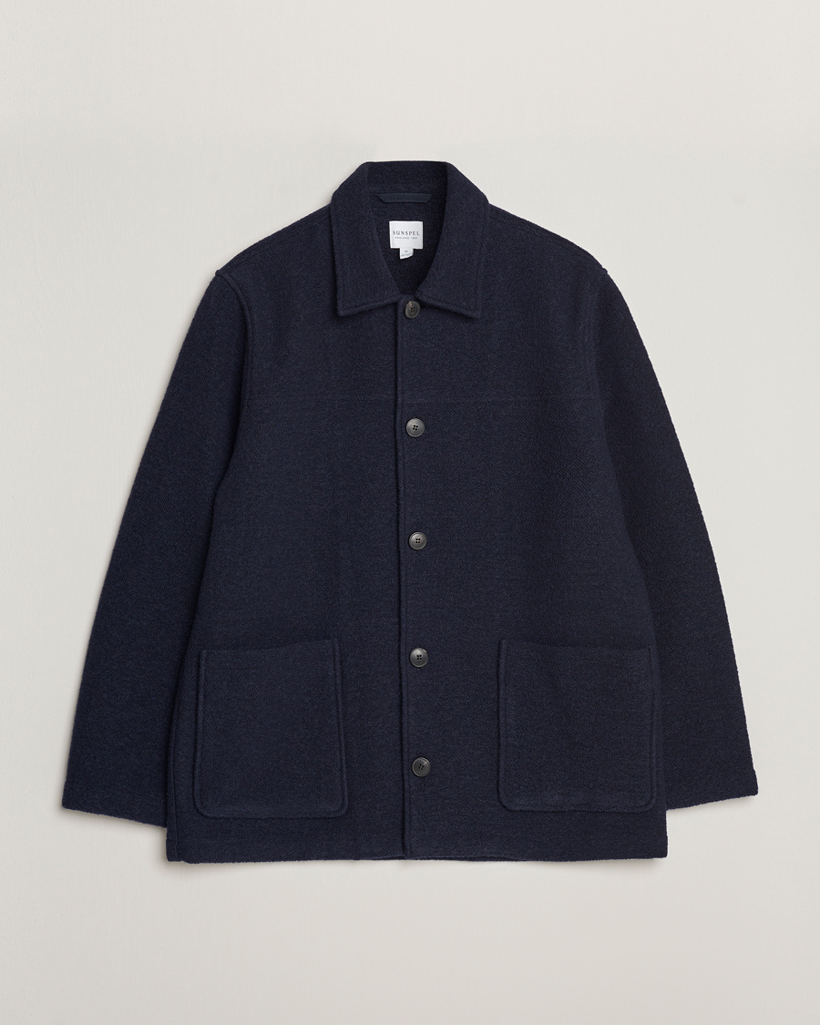 Mies | Takit | Sunspel | Double Faced Chore Jacket Navy