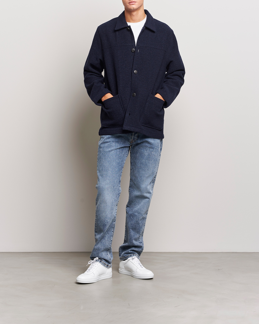 Mies | Takit | Sunspel | Double Faced Chore Jacket Navy