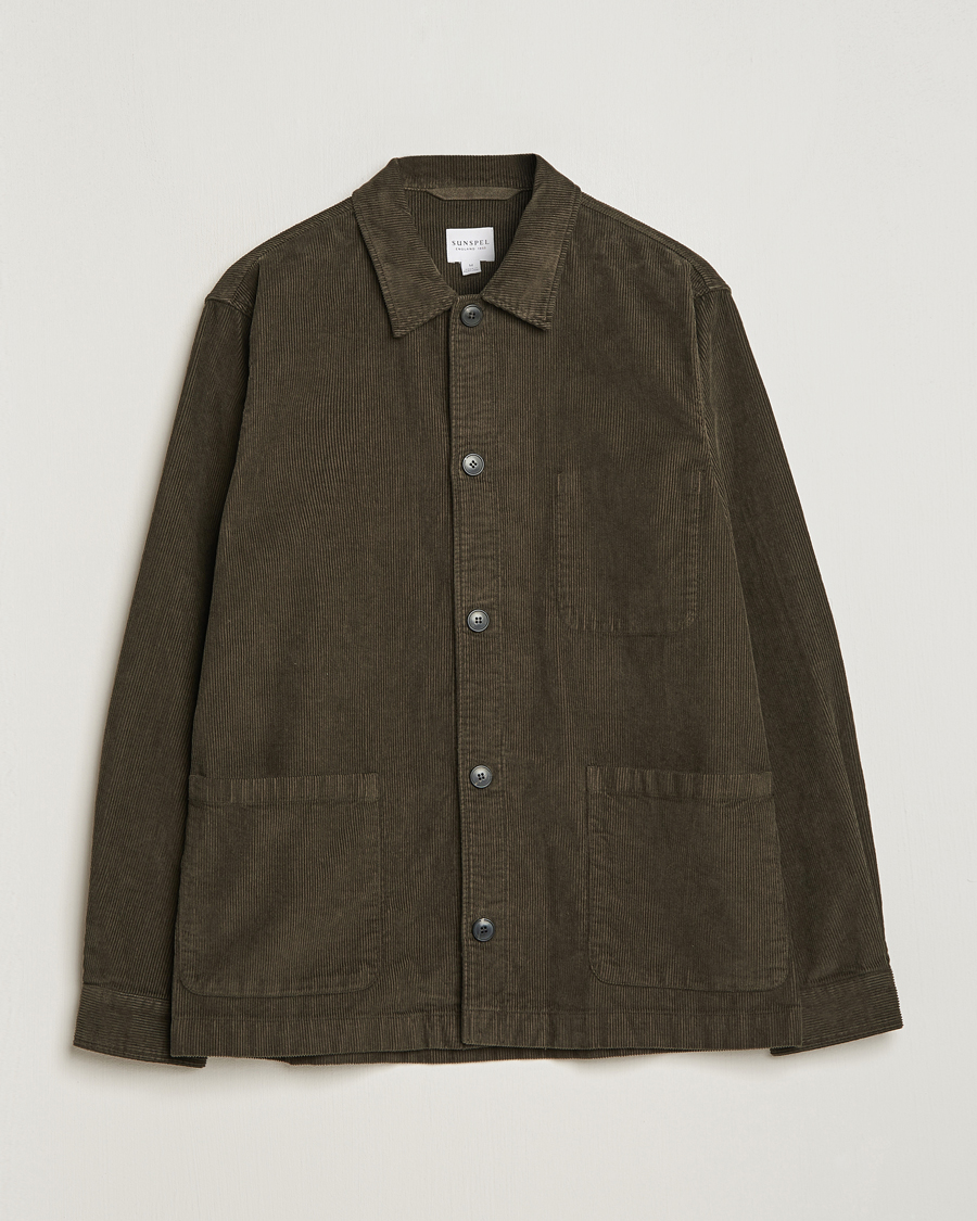 Mies | Pikkutakit | Sunspel | Cord Twin Pocket Jacket Coffee