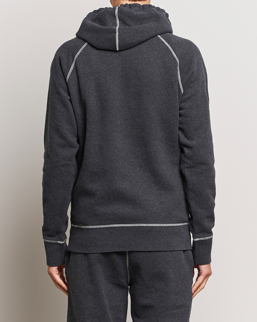 Mies | Puserot | Sunspel | Fleeceback Hoodie Charcoal Melange