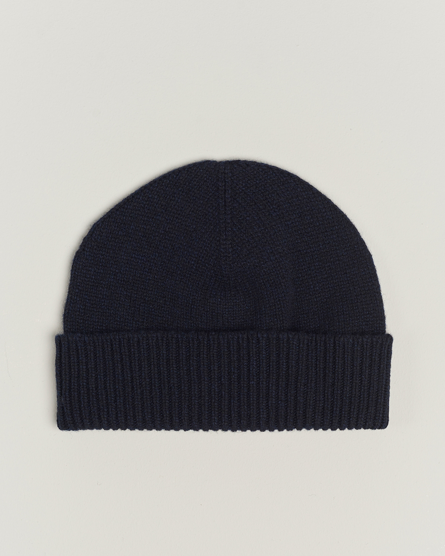 Mies | Sunspel Lambswool Hat Dark Navy | Sunspel | Lambswool Hat Dark Navy