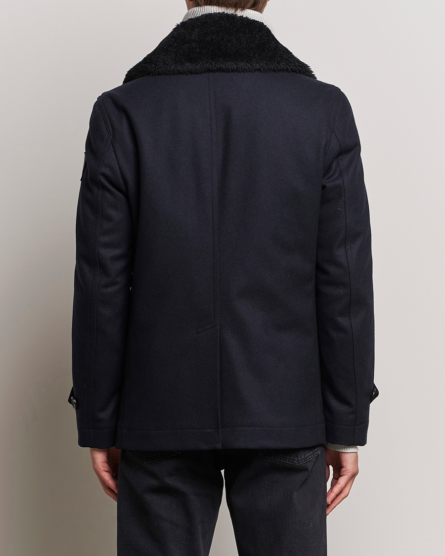 Mies | Takit | Belstaff | Ashridge Sherling Wool Peacoat Dark Ink