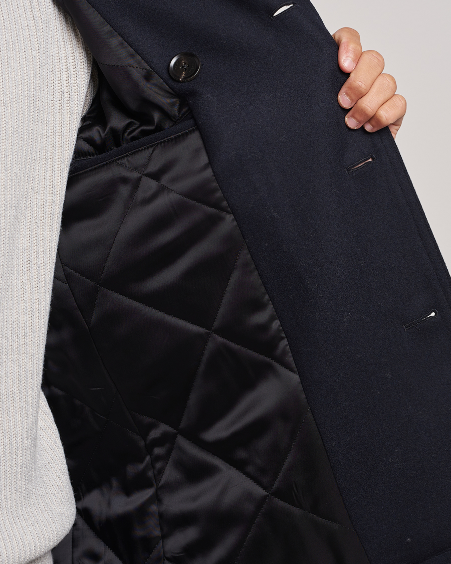 Mies | Takit | Belstaff | Ashridge Sherling Wool Peacoat Dark Ink