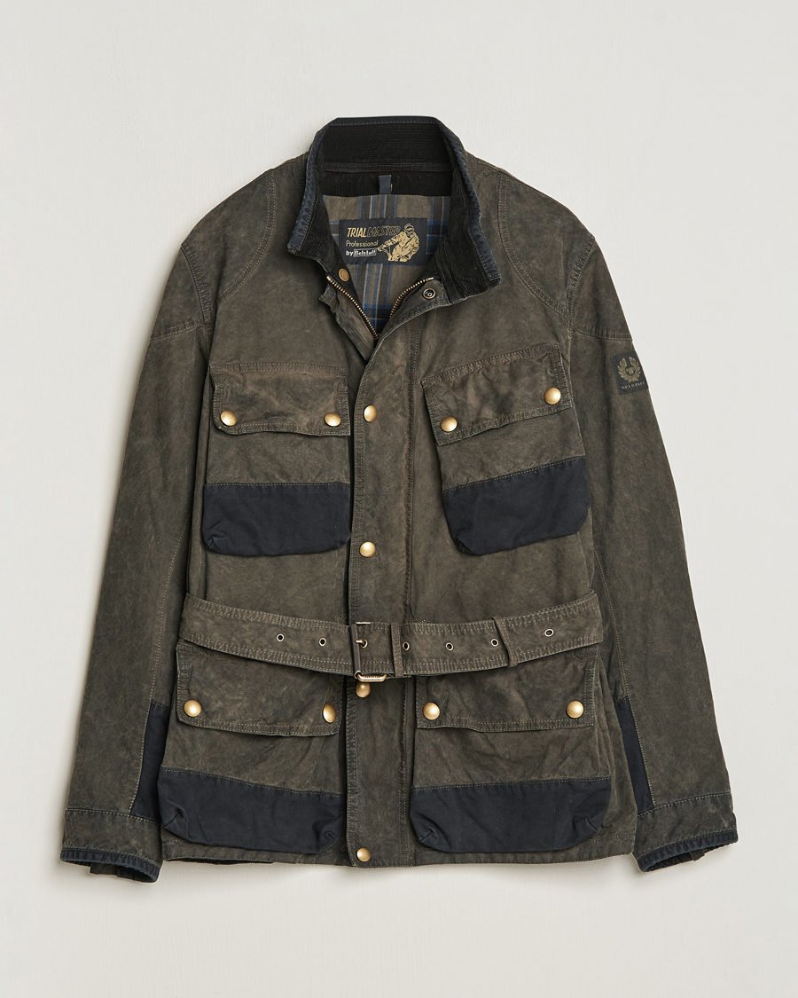Miehet | | Belstaff | Patched Washed Waxed Trailmaster Fossil