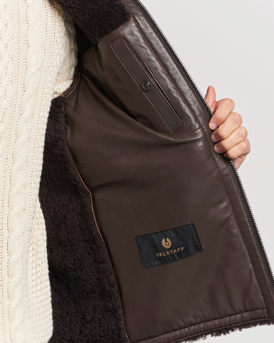 Mies | Takit | Belstaff | Tundra Sherling Leather Jacket Earth Brown