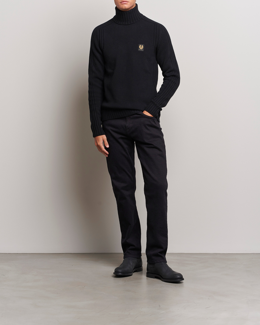 Mies | Puserot | Belstaff | Watch Wool Rollneck Black