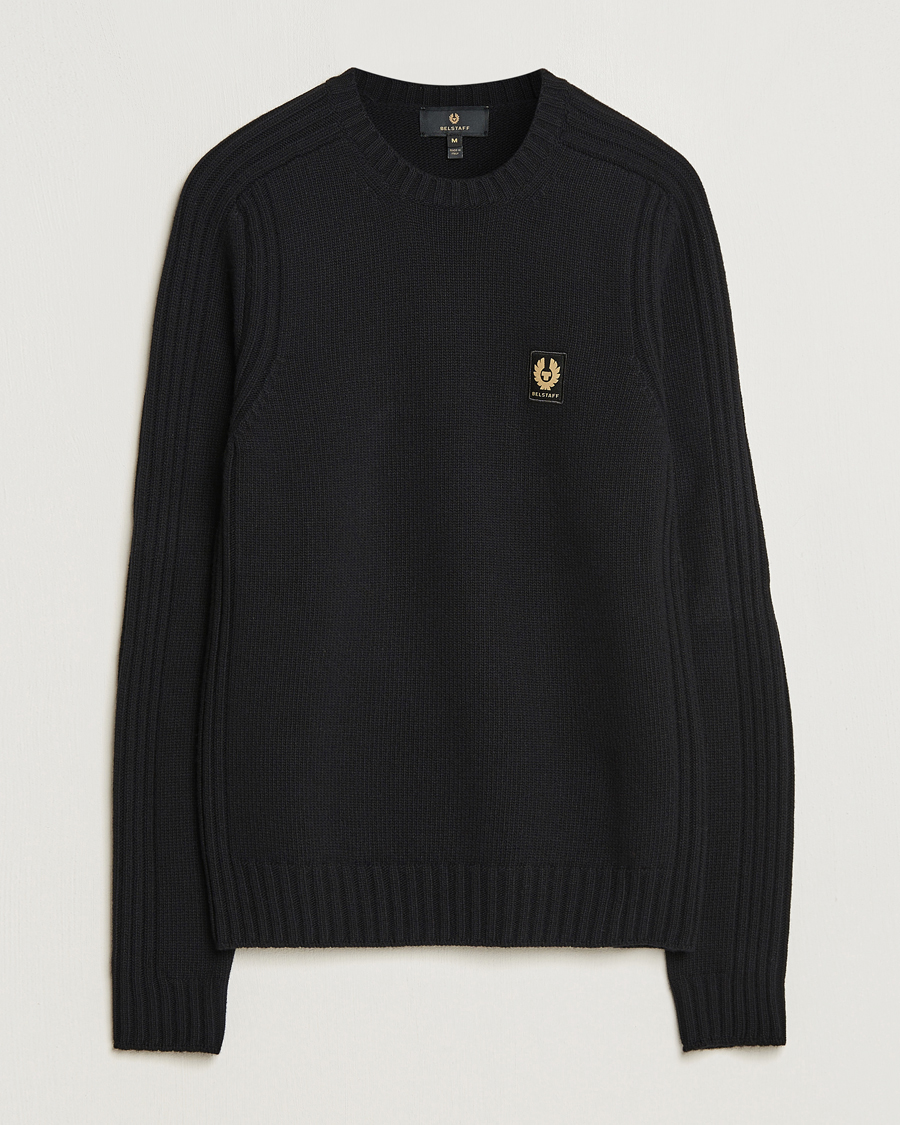 Mies | Puserot | Belstaff | Watch Wool Crewneck Black