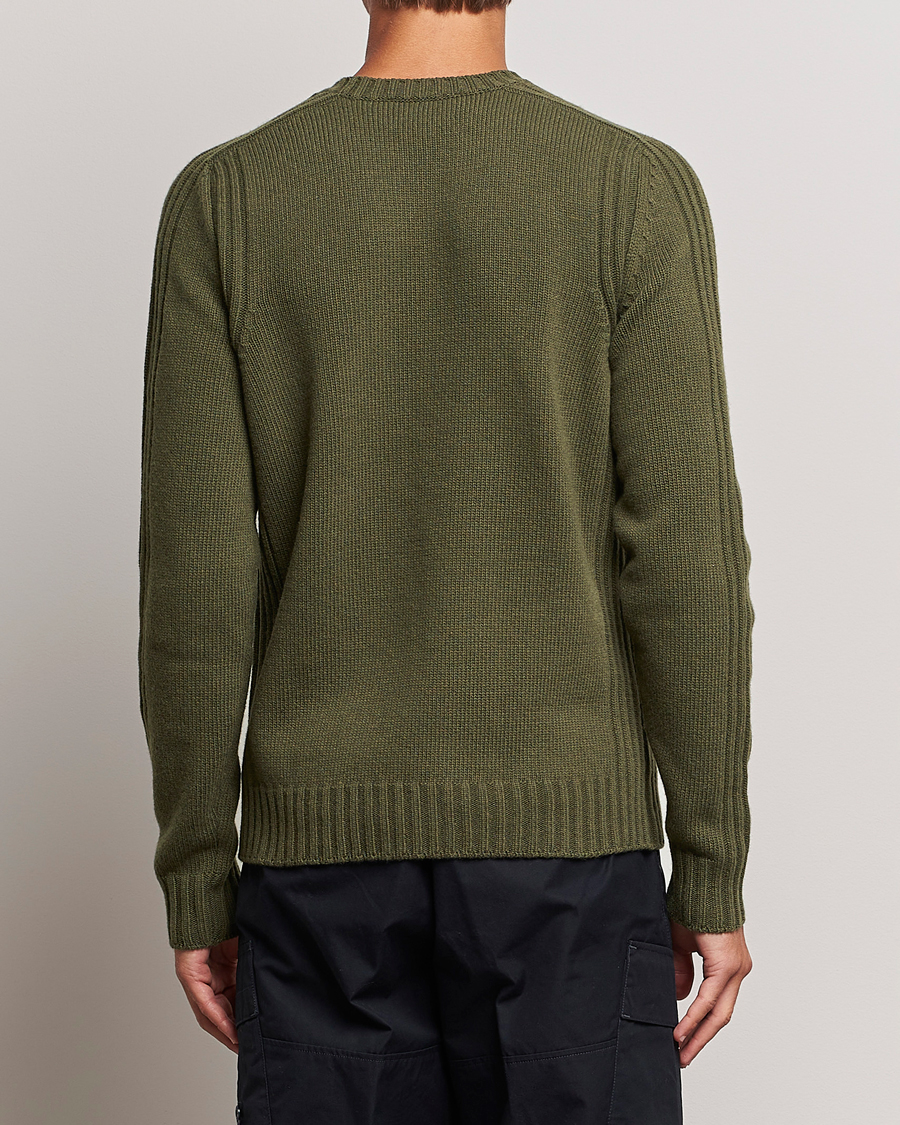 Mies | Puserot | Belstaff | Watch Wool Crewneck True Olive