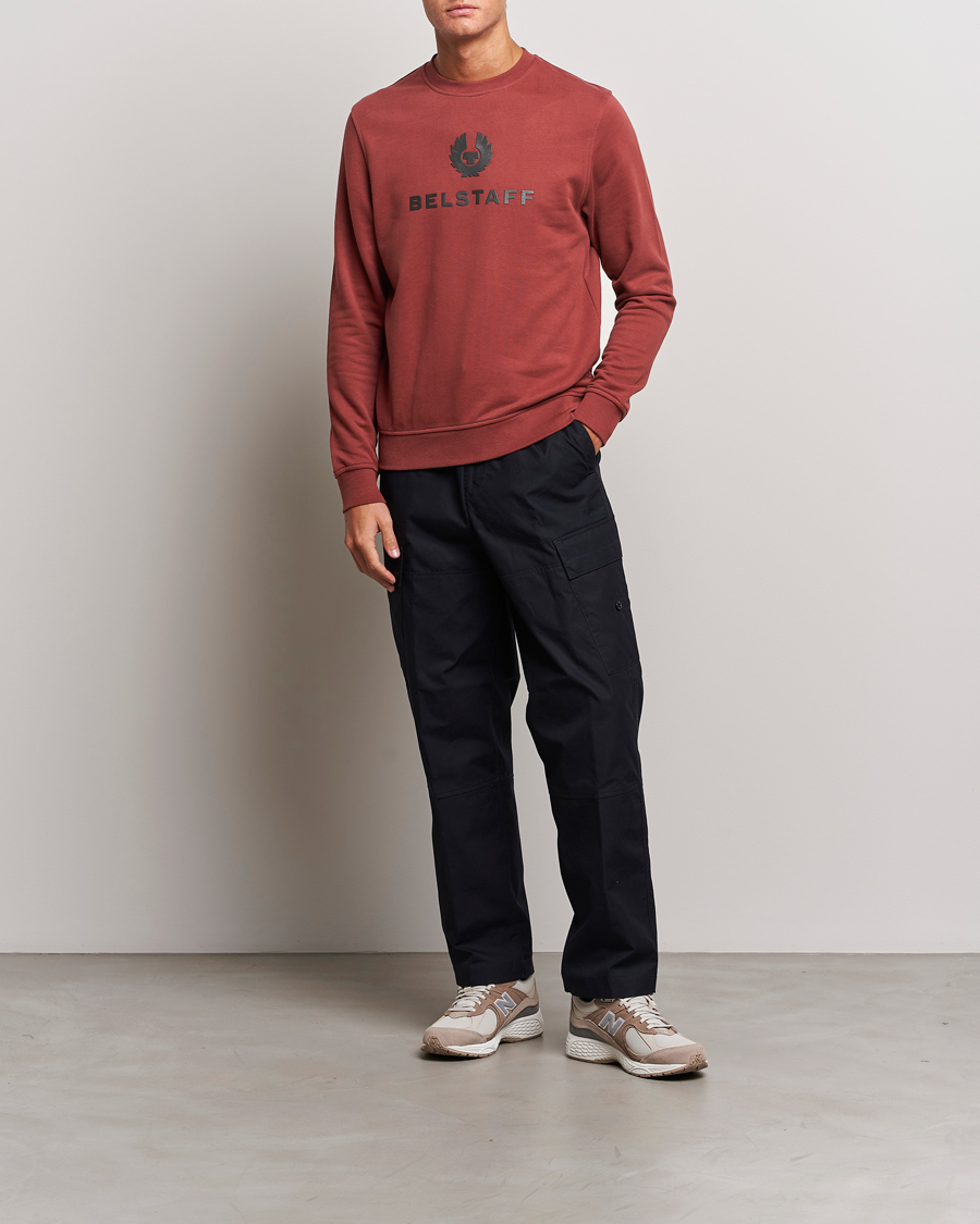 Mies | Puserot | Belstaff | Signature Crewneck Lava Red
