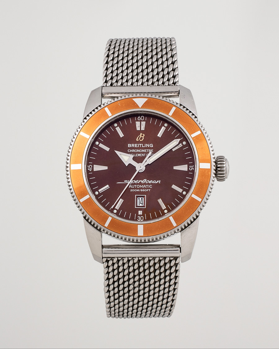 Mies | Breitling Pre-Owned Superocean Heritage 46 A17320 Steel Brown | Breitling Pre-Owned | Superocean Heritage 46 A17320 Steel Brown