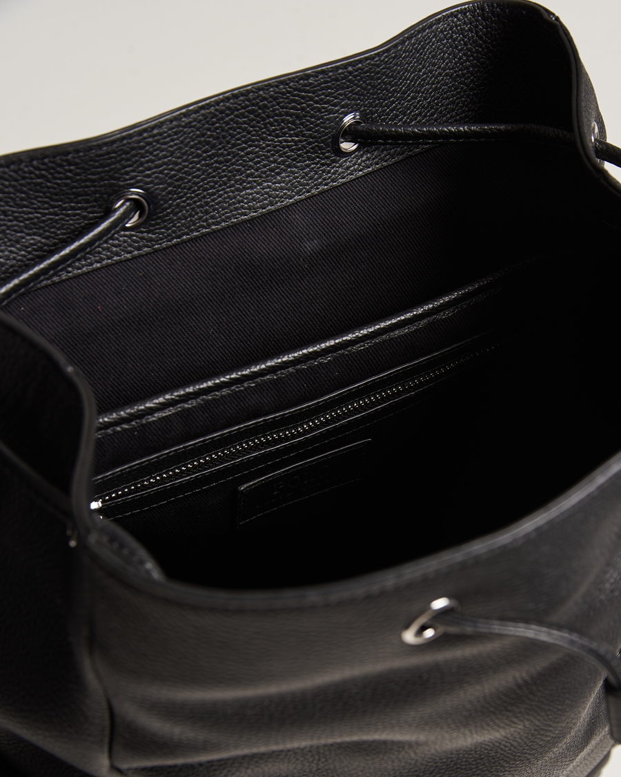 Mies | Polo Ralph Lauren Flap Leather Backpack Black | Polo Ralph Lauren | Flap Leather Backpack Black