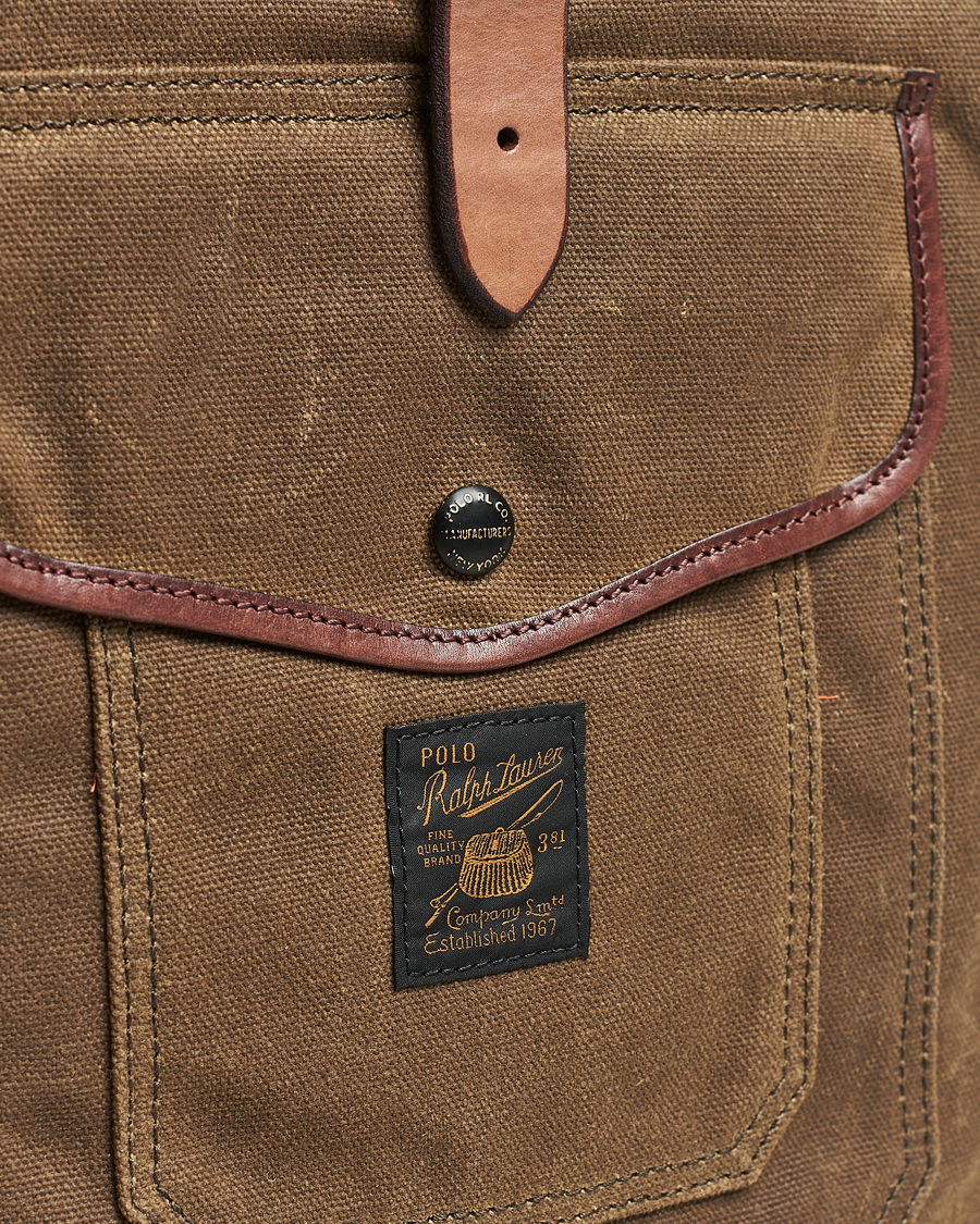Mies | Polo Ralph Lauren Zip Top Oil Cloth Backpack Olive | Polo Ralph Lauren | Zip Top Oil Cloth Backpack Olive