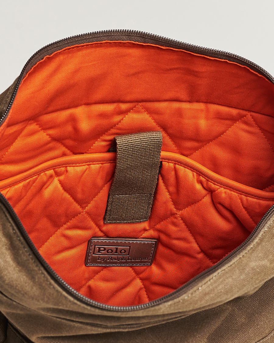 Mies | Polo Ralph Lauren Zip Top Oil Cloth Backpack Olive | Polo Ralph Lauren | Zip Top Oil Cloth Backpack Olive