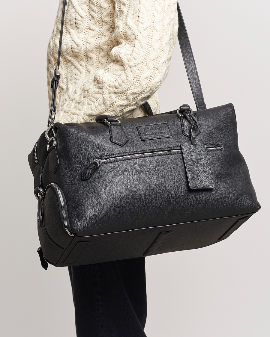 Mies |  | Polo Ralph Lauren | Pebbled Leather Dufflebag Black