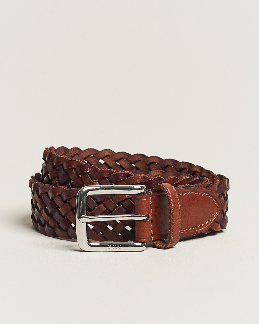 Mies |  | Polo Ralph Lauren | Braided Leather Belt Dark Brown