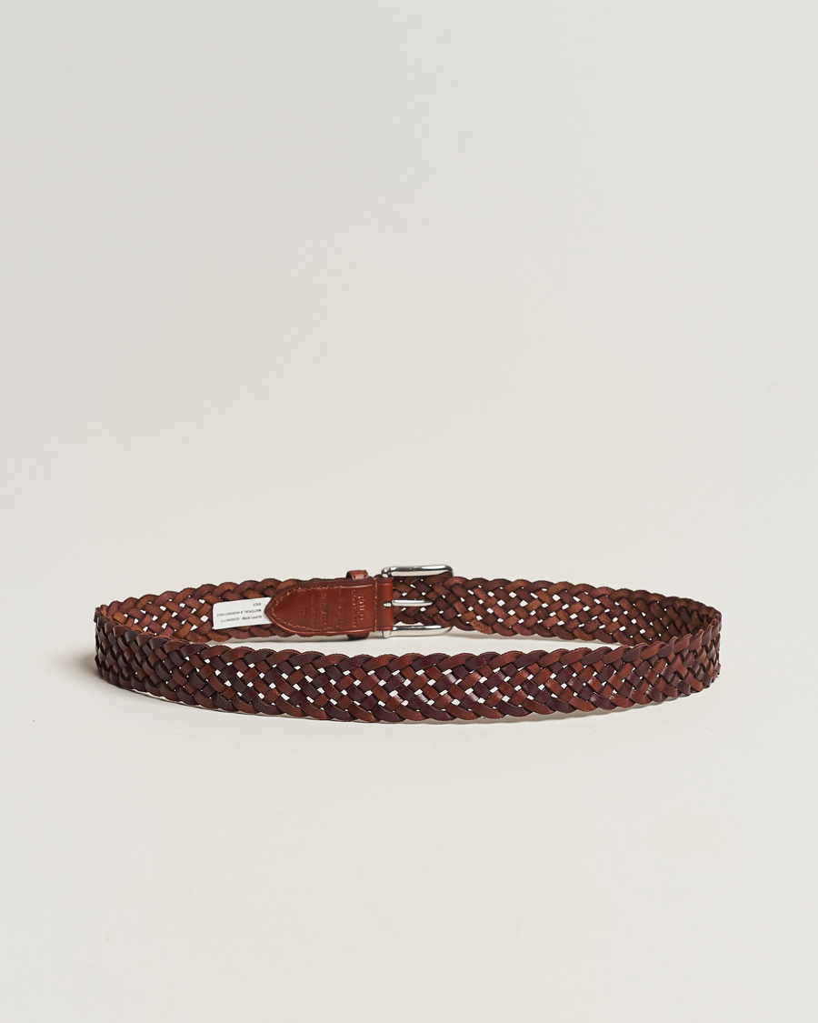 Mies | Vyöt | Polo Ralph Lauren | Braided Leather Belt Dark Brown