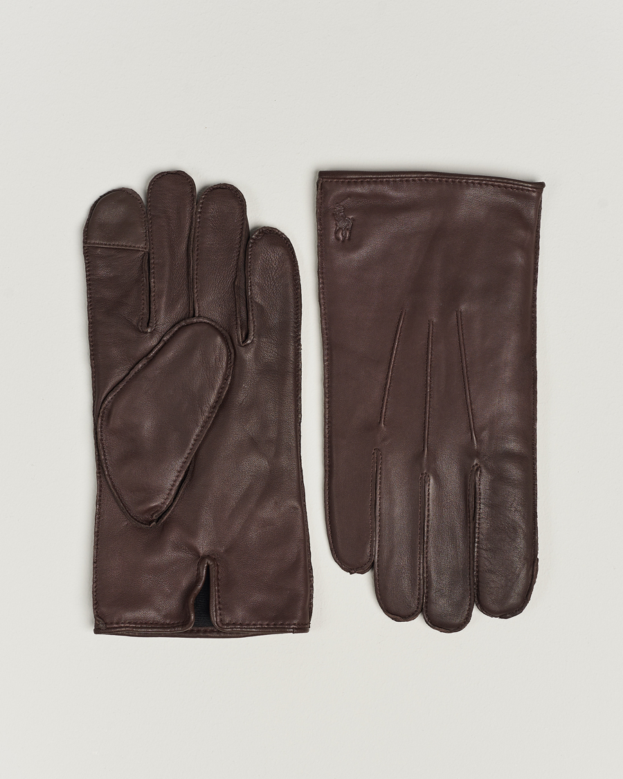 Mies | Polo Ralph Lauren Leather Gloves Dark Brown | Polo Ralph Lauren | Leather Gloves Dark Brown