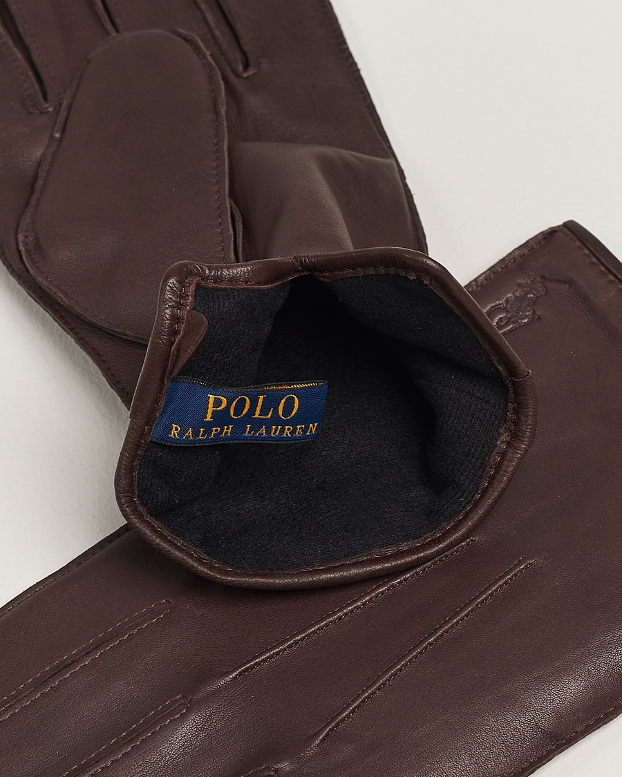 Mies |  | Polo Ralph Lauren | Leather Gloves Dark Brown