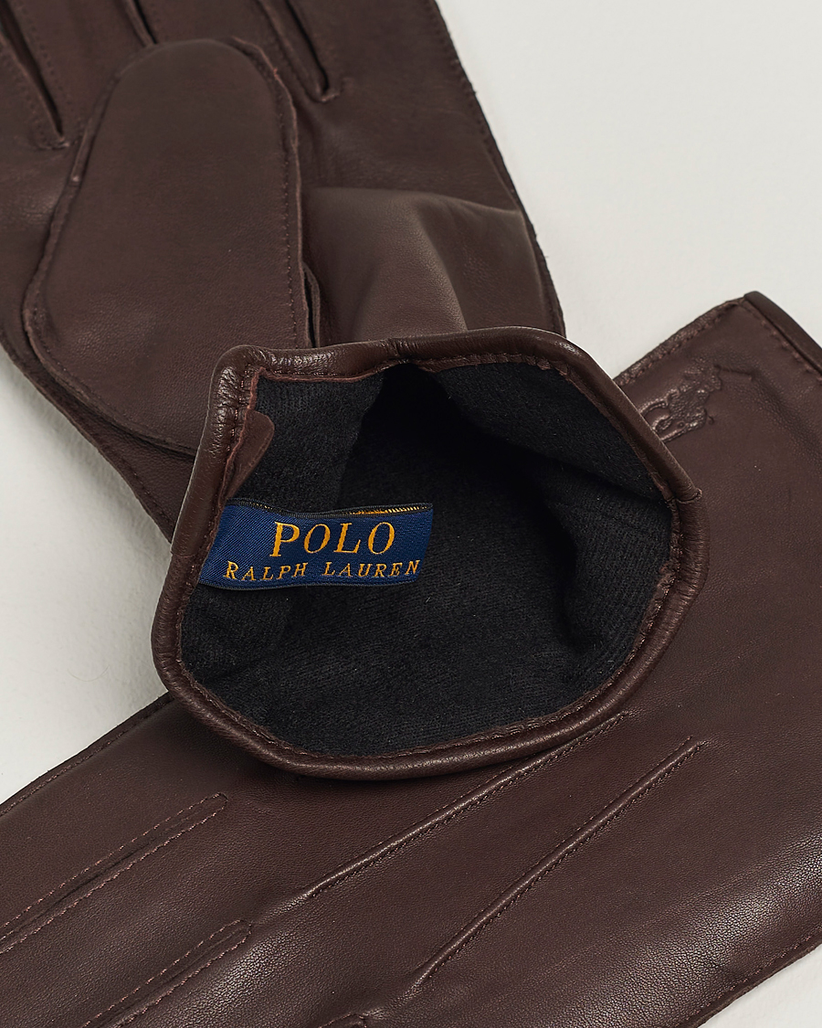 Mies | Polo Ralph Lauren Leather Gloves Dark Brown | Polo Ralph Lauren | Leather Gloves Dark Brown