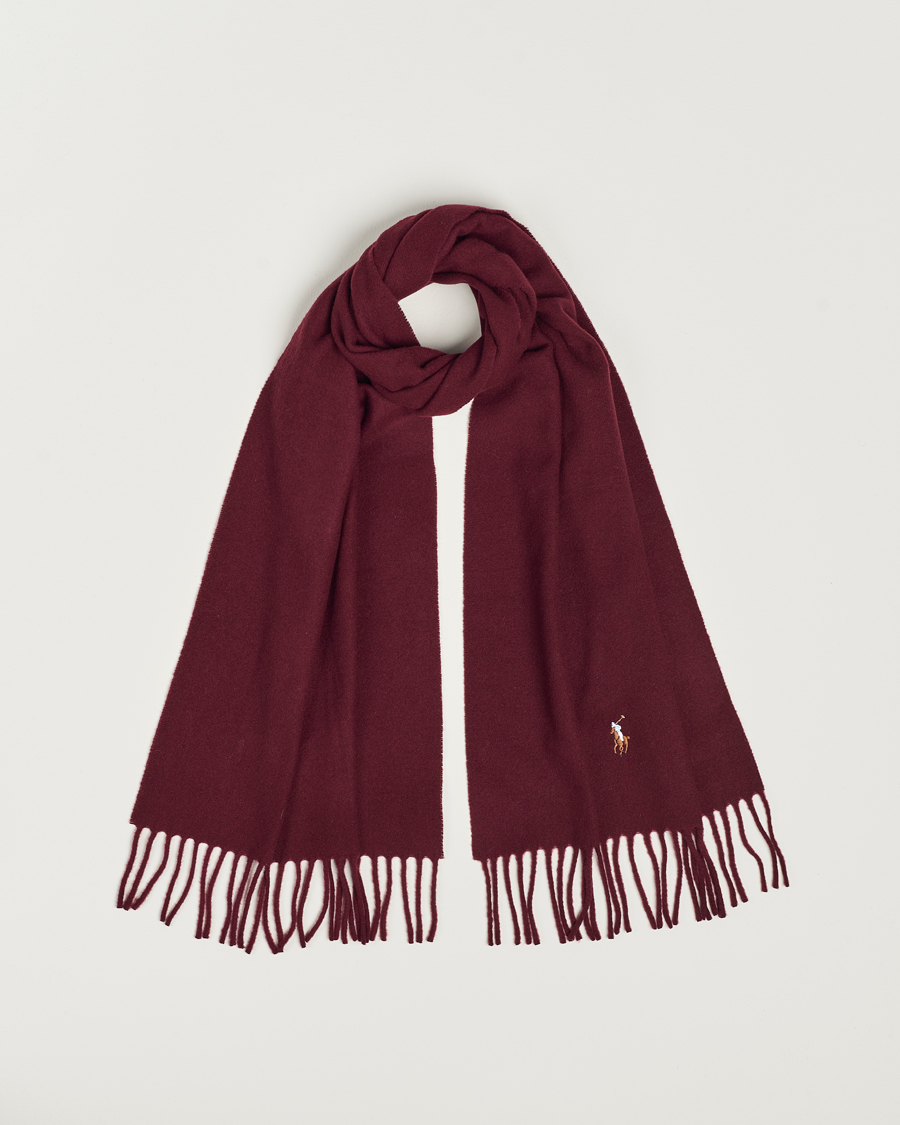 Mies | Polo Ralph Lauren Signature Wool Scarf Harvard Wine | Polo Ralph Lauren | Signature Wool Scarf Harvard Wine