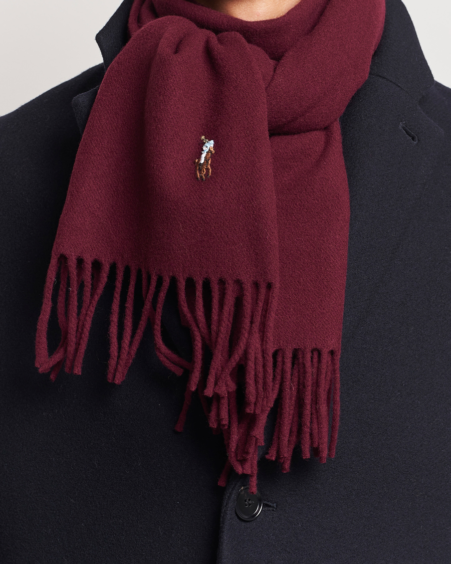 Mies | Polo Ralph Lauren Signature Wool Scarf Harvard Wine | Polo Ralph Lauren | Signature Wool Scarf Harvard Wine