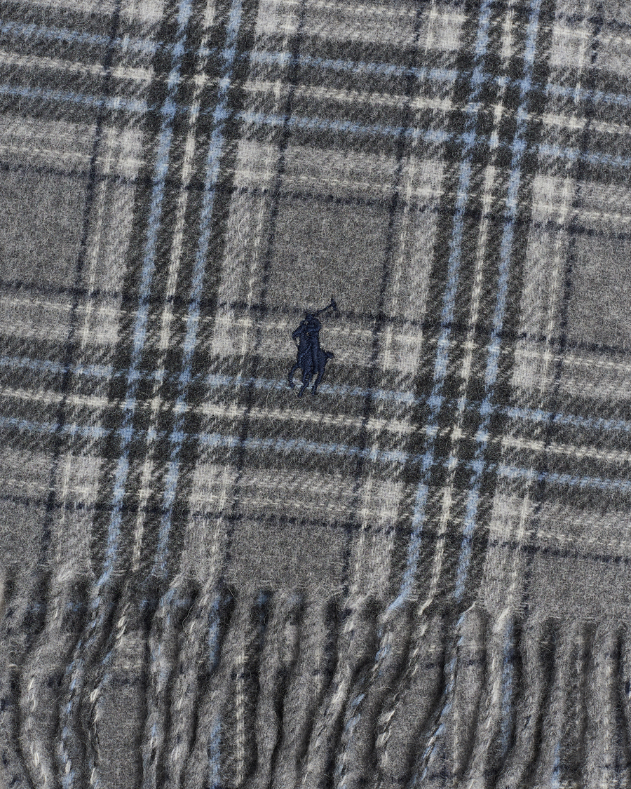 Mies | Polo Ralph Lauren Wool Checked Scarf Grey | Polo Ralph Lauren | Wool Checked Scarf Grey
