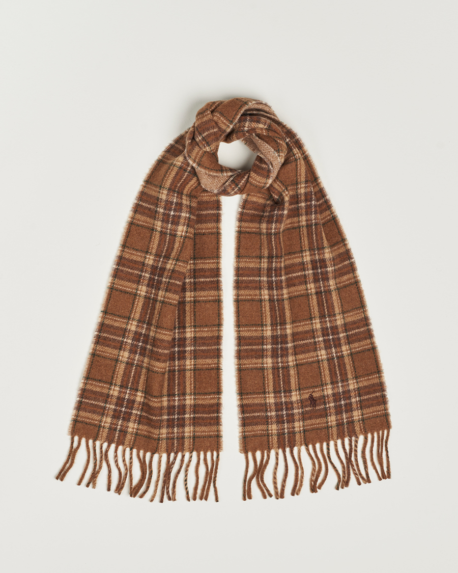 Mies |  | Polo Ralph Lauren | Wool Checked Scarf Camel/Brown