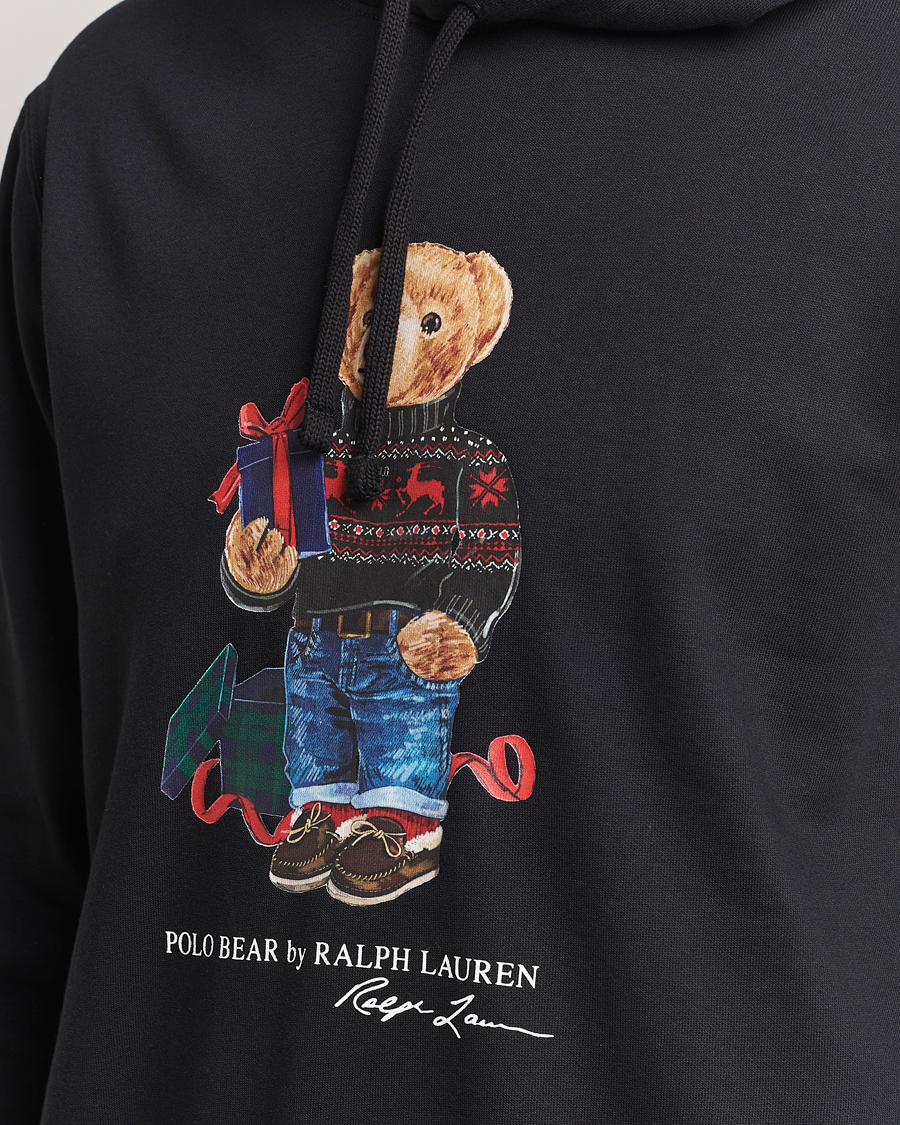 Mies | Puserot | Polo Ralph Lauren | Printed Denim Bear Hoodie Black