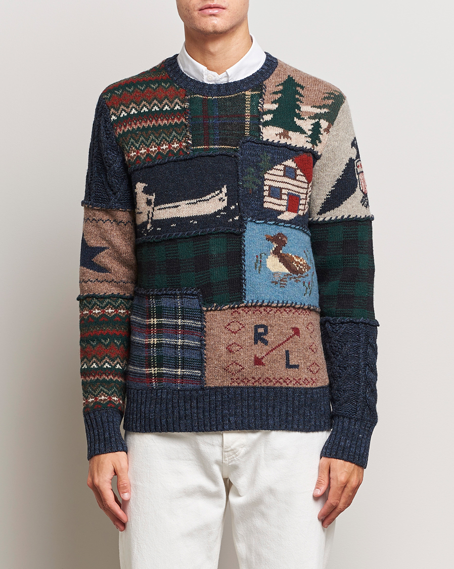 Mies | Puserot | Polo Ralph Lauren | Wool Patchwork Knitted Sweater Multi
