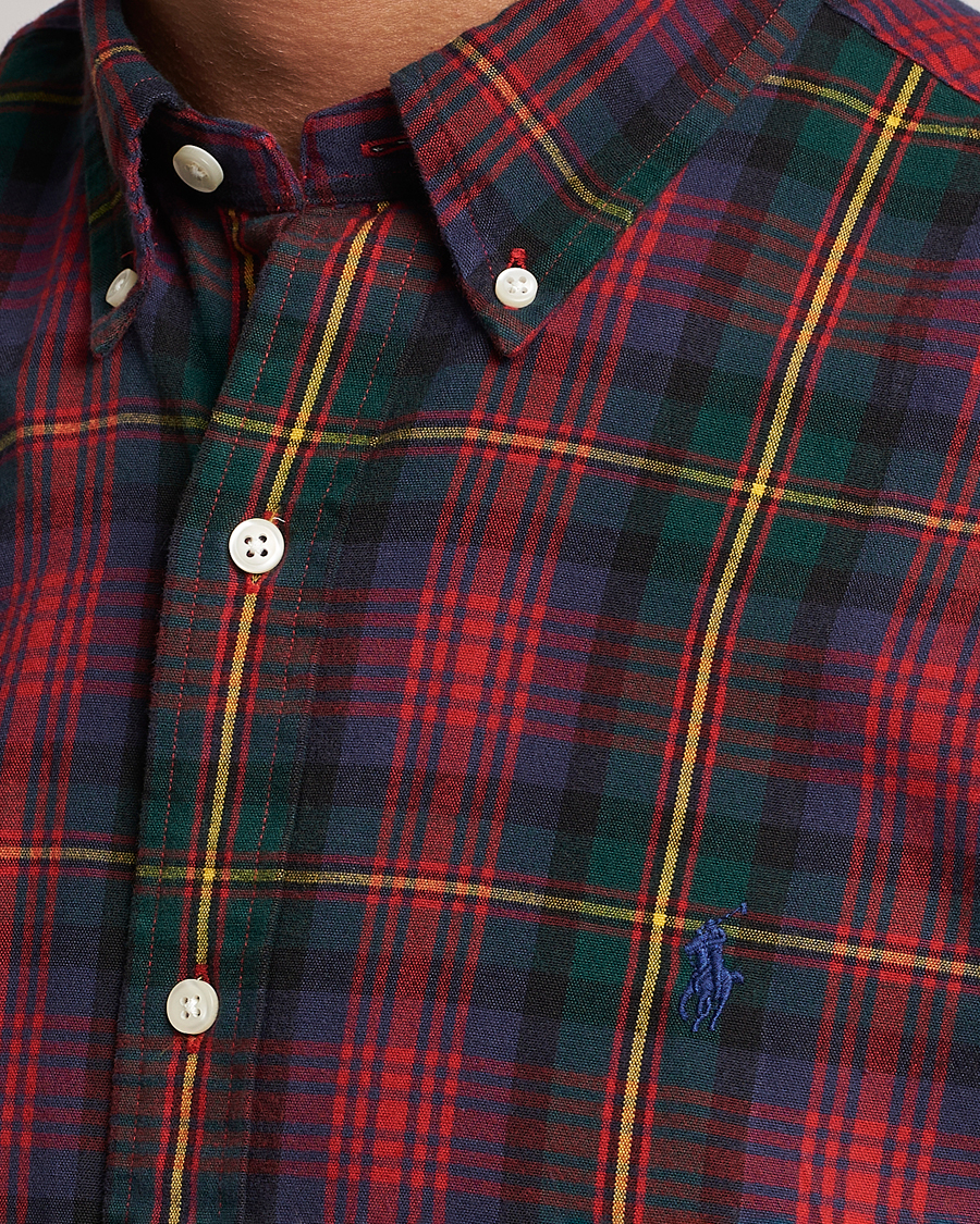 Mies | Kauluspaidat | Polo Ralph Lauren | Custom Fit Checked Shirt Red/Green
