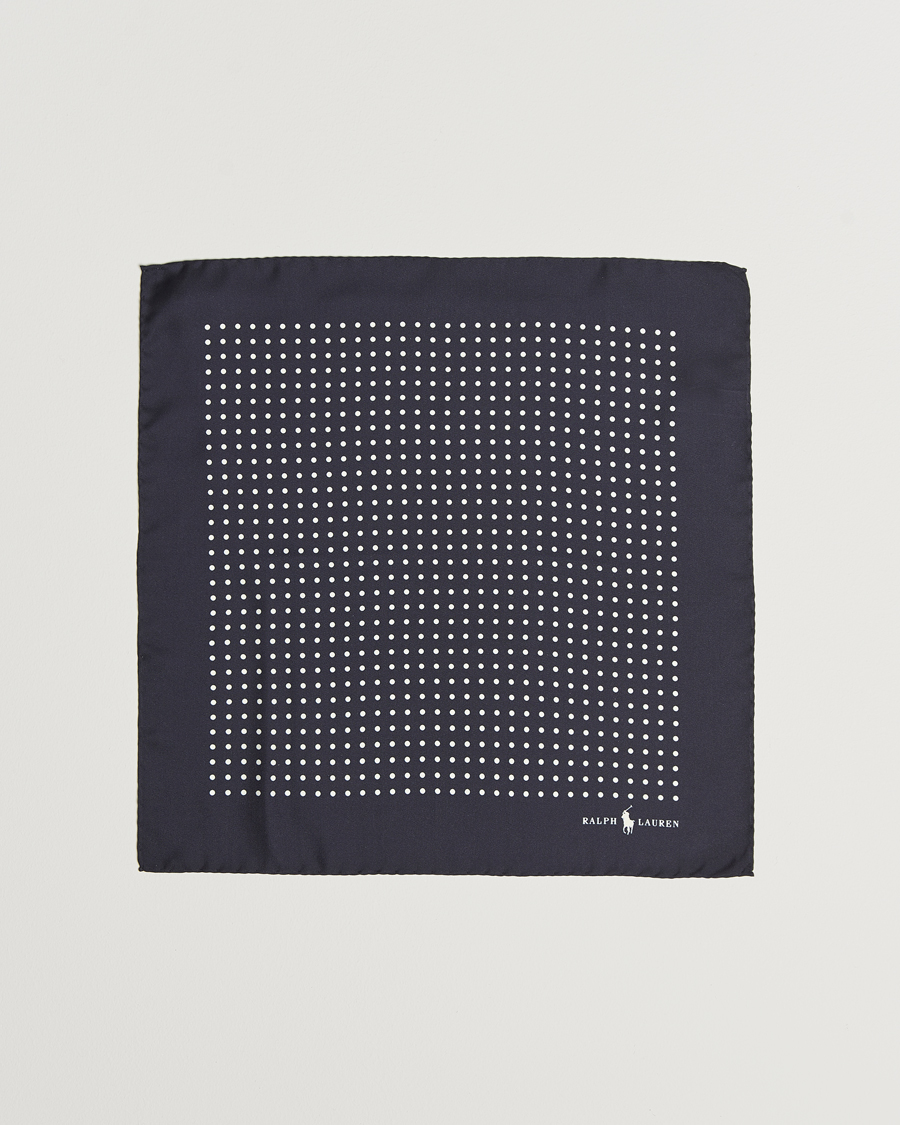 Mies | Taskuliinat | Polo Ralph Lauren | Silk Dot Pocket Square Navy/White
