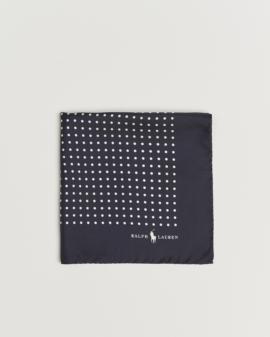 Mies | Taskuliinat | Polo Ralph Lauren | Silk Dot Pocket Square Navy/White