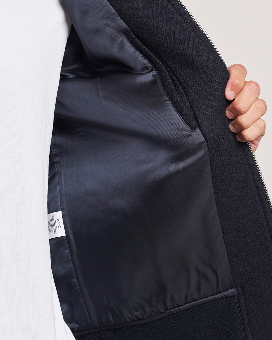 Mies | Takit | A.P.C. | Ben Shearling Bomber Jacket Dark Navy