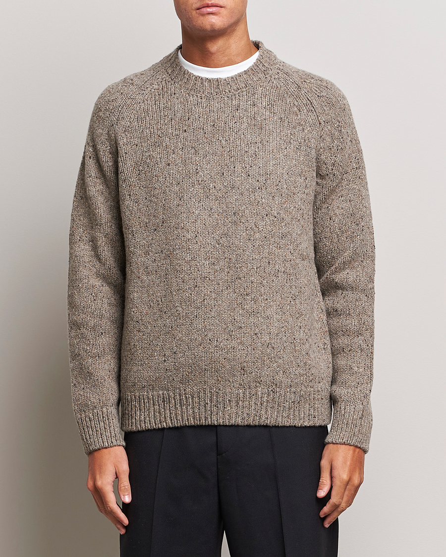Mies | A.P.C. | A.P.C. | Harris Wool Knitted Crew Neck Sweater Taupe