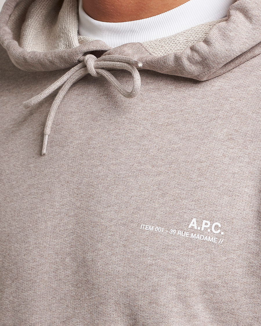 Mies | Puserot | A.P.C. | Item Hoodie Beige Chine