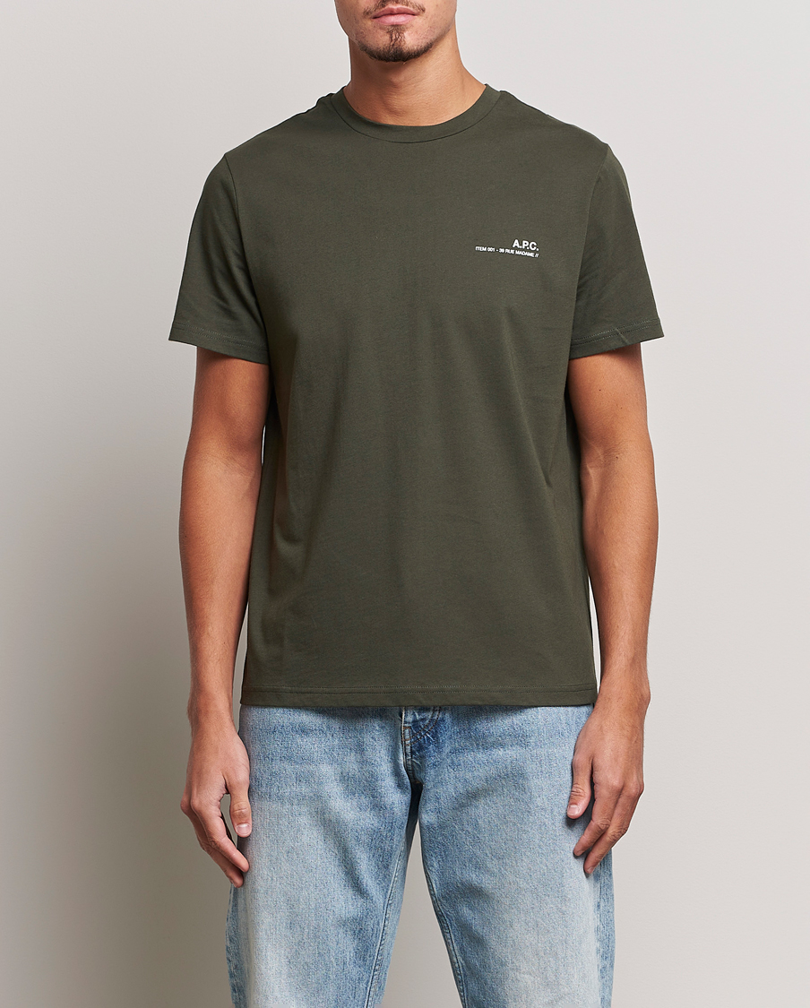 Mies | Lyhythihaiset t-paidat | A.P.C. | Item Short Sleeve T-Shirt Kaki