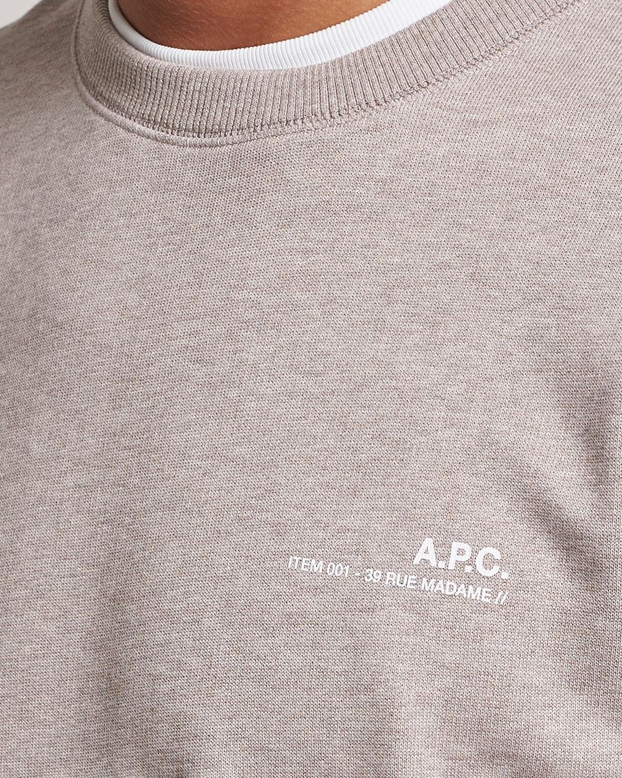 Mies | Puserot | A.P.C. | Item Crew Neck Sweatshirt Beige Chine
