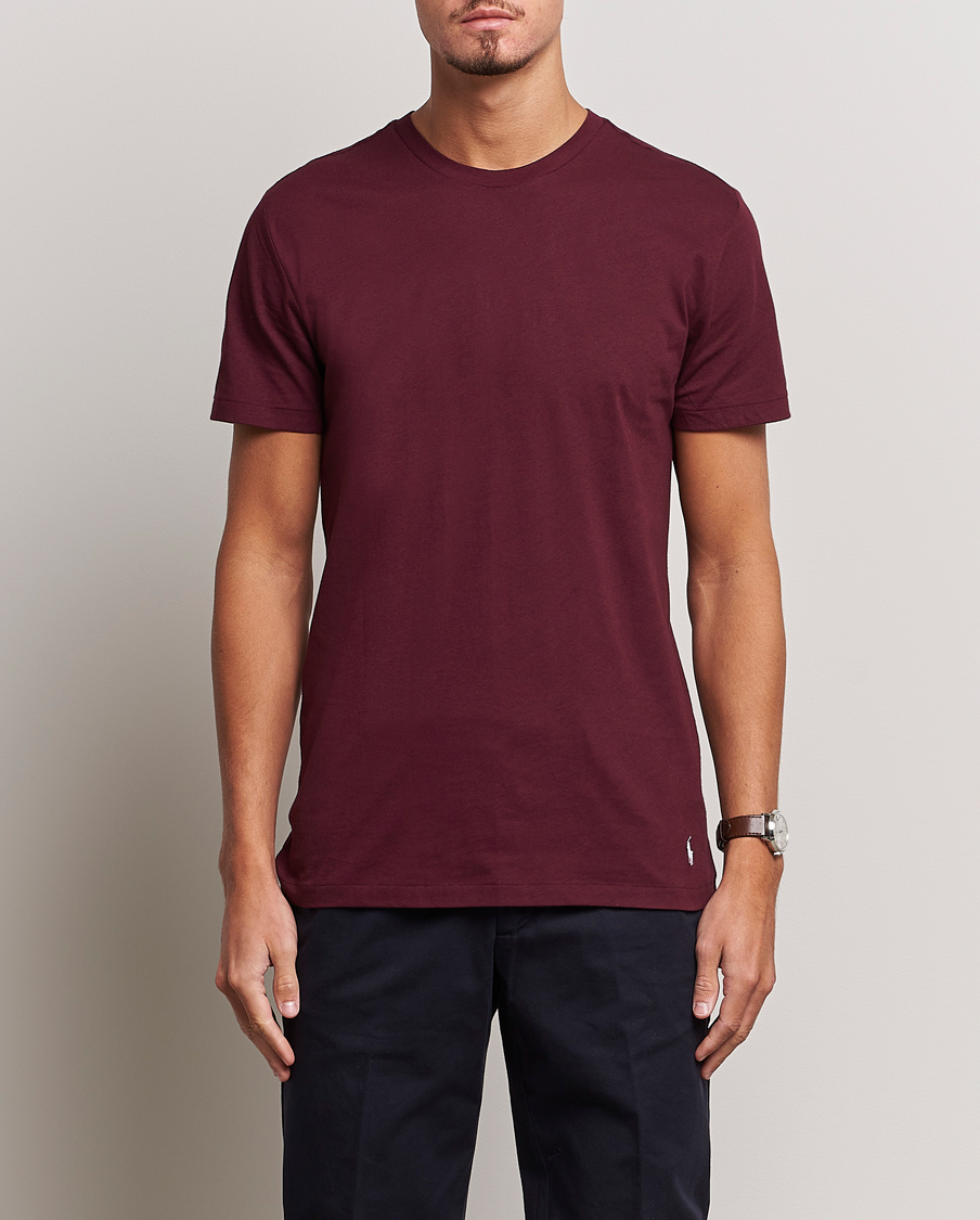 Mies | Wardrobe Basics | Polo Ralph Lauren | 3-Pack Crew Neck T-Shirt Wine/Green/Purple