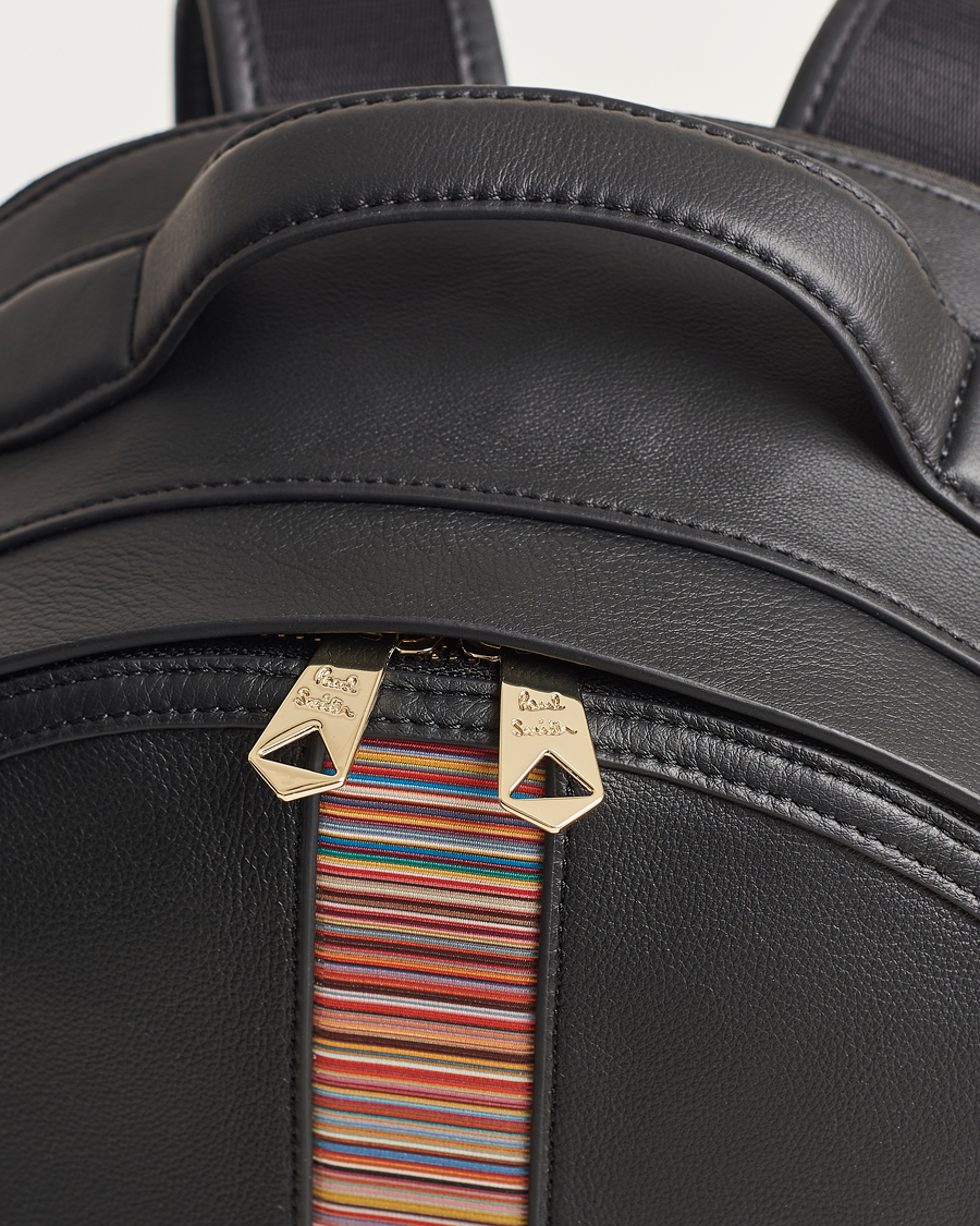 Mies | Paul Smith Leather Stripe Backpack Black | Paul Smith | Leather Stripe Backpack Black