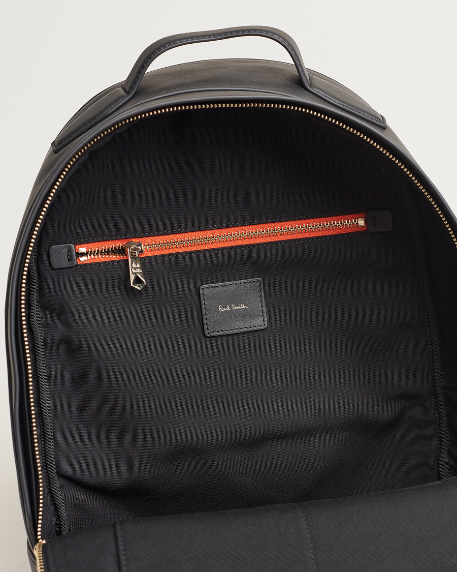 Mies | Paul Smith Leather Stripe Backpack Black | Paul Smith | Leather Stripe Backpack Black